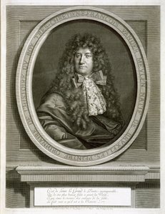 Adam Frans van der Meulen, grabado por Pierre Louis van Schuppen, 1687 de Nicolas de Largillière